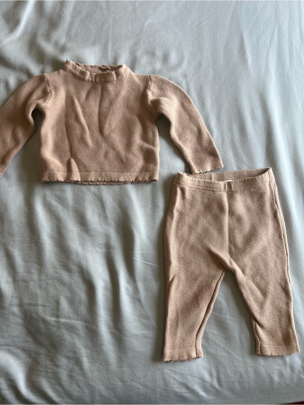 Baby girl knit outfit